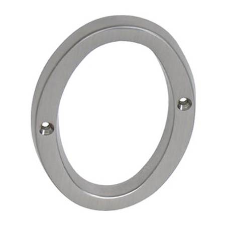 Schlage 4 Inch Tall Classic House Number 0 Satin Nickel