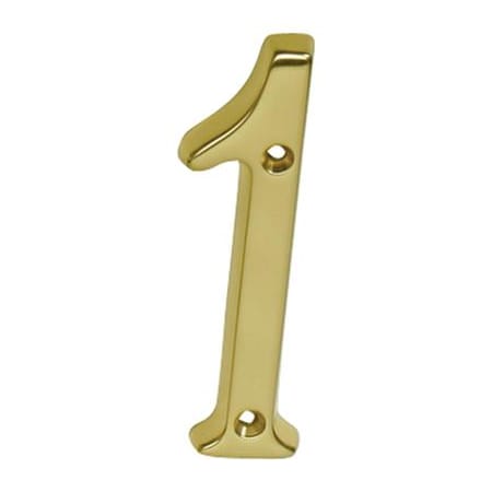 Schlage Classic House Number 1 Polished Brass