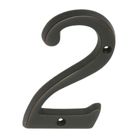 Schlage Classic House Number 2 Aged Bronze