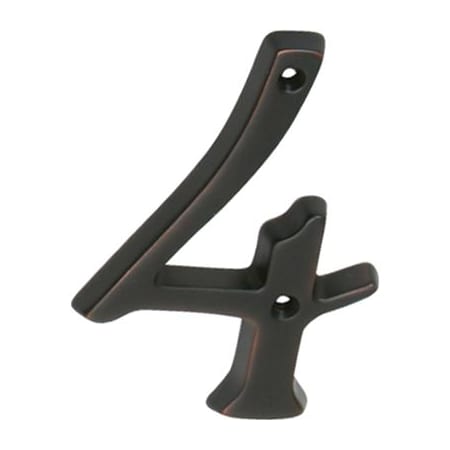 Schlage Classic House Number 4 Aged Bronze