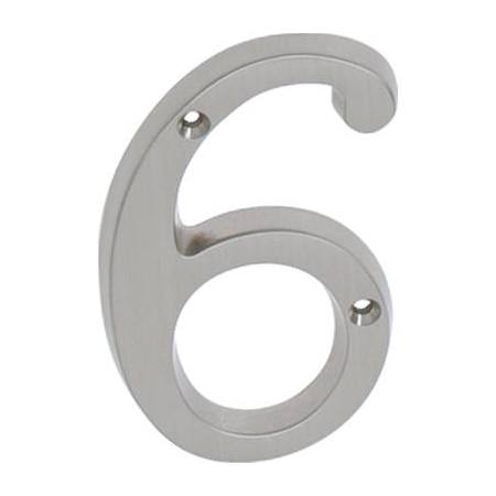 Schlage Classic House Number 6 Satin Nickel
