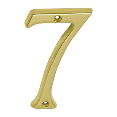 Schlage Classic House Number 7 Polished Brass