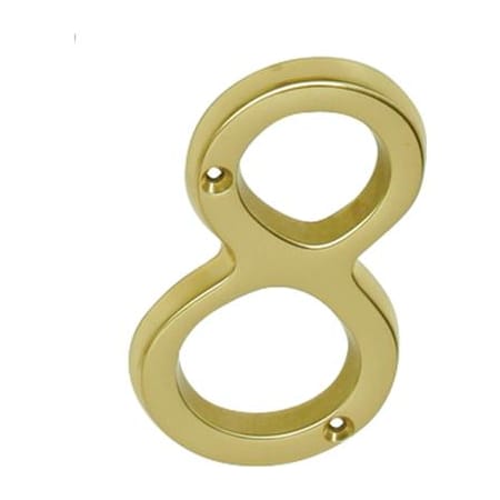 Schlage Classic House Number 8 Polished Brass
