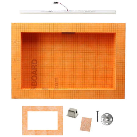 Schluter Systems Kerdi-Board 20" x 12" Shower Niche with LED Light Orange
