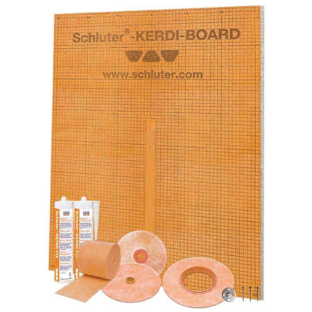Schluter Systems Kerdi-Board-Kit Waterproofing Kit For Tub and Shower Walls Orange