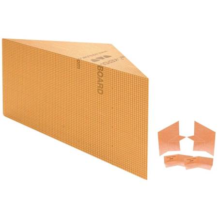 Schluter Systems Kerdi-Board-SB - Triangular - Shower Bench - 24" W x 24" D x 20" H Orange