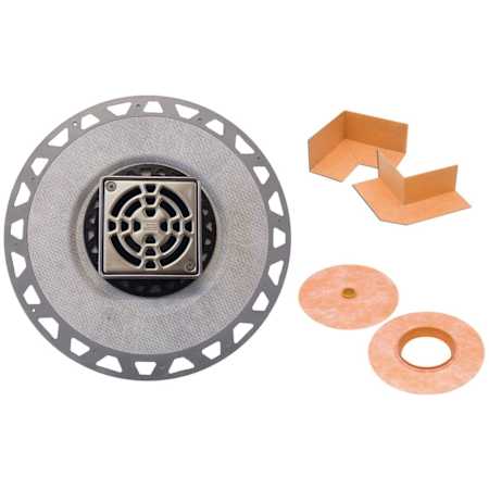 Schluter Systems Kerdi-Drain 2" PVC Drain with Integrated Flange Stainless Steel