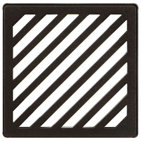 Schluter Systems Kerdi-Drain 4" Grate Kit - Diagonal - Flange Kit Sold Separately Bronze