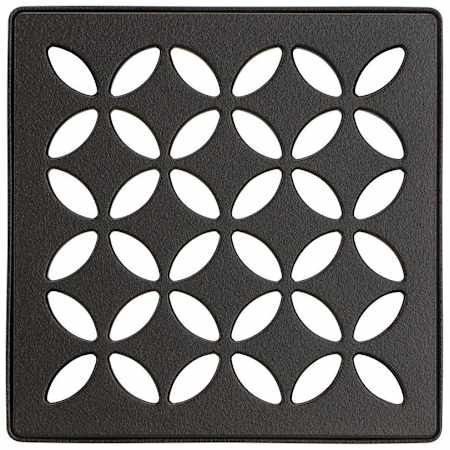 Schluter Systems Kerdi-Drain 4" Grate Kit - Floral - Flange Kit Sold Separately Bronze