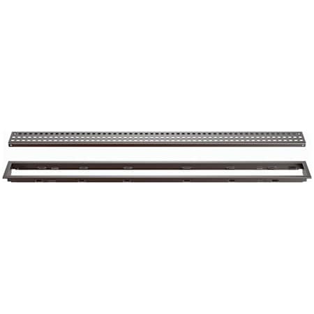 Schluter Systems Kerdi-Line 3/4" Frame 48" Square Grate - Channel Body Sold Separately Bronze
