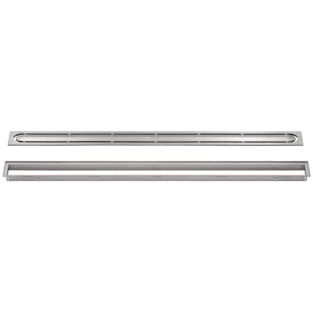 Schluter Systems Kerdi-Line 29/32" Frame 35-7/16" Grate - Channel Body Sold Separately Brushed Stainless Steel