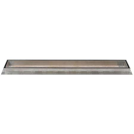 Schluter Systems Kerdi-Line 7/8" Thin Frame 48" Tileable Grate - Channel Body Sold Separately Stainless Steel