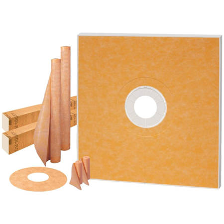 Schluter Systems Kerdi-Shower-Kit 72" x 72" Shower Kit - Less Drain Orange