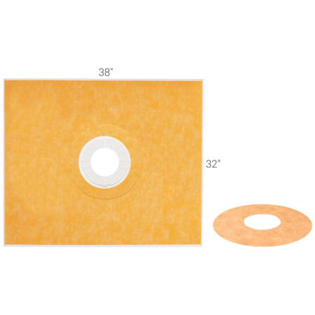 Schluter Systems Kerdi-Shower-T/-TS/-TT 38" x 32" Shower Tray - Center Drain Placement Orange