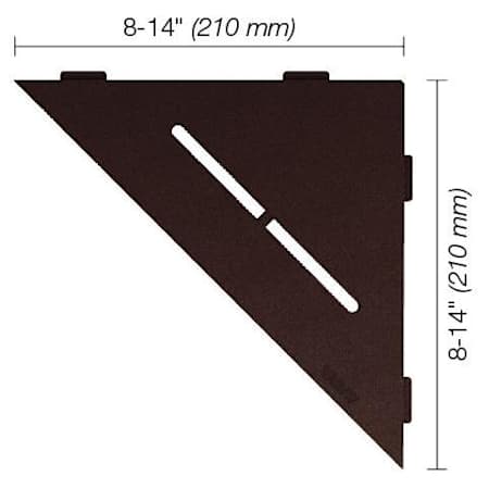 Schluter Systems Shelf-E Triangular Corner Shower Shelf Bronze