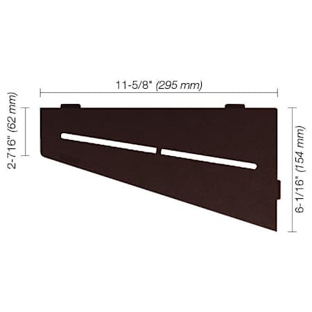 Schluter Systems Shelf-E Quadrilateral Corner Shower Shelf Bronze