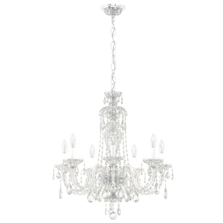 Schonbek Sterling 7 Light 25" Wide Crystal Chandelier with Heritage Crystals Polished Silver