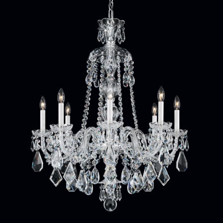 Schonbek Hamilton 8 Light 28" Wide Crystal Chandelier with Black Swarovski Heritage Crystals Jet Black