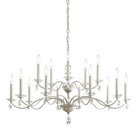 Schonbek Modique 15 Light 39-1/2" Wide Crystal Chandelier with Heritage Crystals Antique Silver