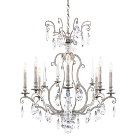 Schonbek Renaissance Nouveau 8 Light 32" Wide Crystal Chandelier with Clear Heritage Crystal Accents Antique Silver
