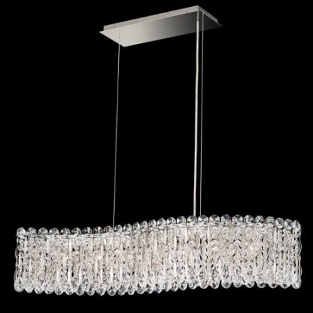 Schonbek Sarella 7 Light 33" Wide Crystal Linear Pendant with Swarovski Crystals Antique Silver