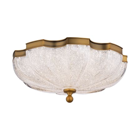 Schonbek Cupola 16" Wide LED Flush Mount Bowl Ceiling Fixture / Converts to Wall Sconce Aged Brass