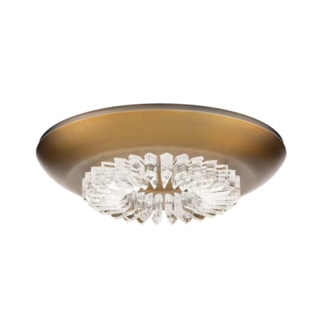 Schonbek Bellaire 16" Wide LED Flush Mount Ceiling Fixture / Converts to Wall Sconce Aged Brass