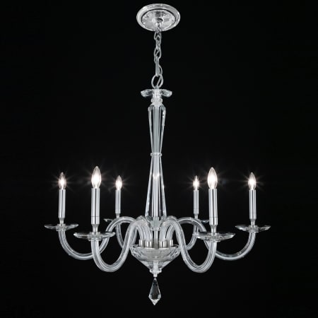 Schonbek Habsburg 6 Light 30" Wide Taper Candle Style Chandelier Polished Chrome