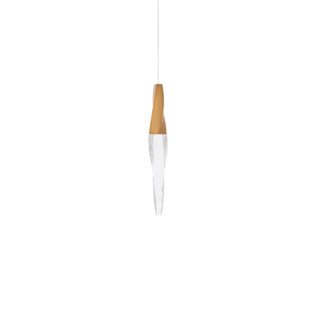 Schonbek Beyond Kindjal Single Light 14" Tall Switchable Color Temperature LED Optic Crystal Pendant Aged Brass