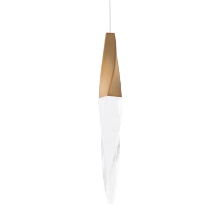 Schonbek Beyond Kindjal Single Light 18" Tall Switchable Color Temperature LED Optic Crystal Pendant Aged Brass