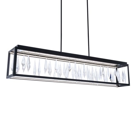 Schonbek Beyond Mirage 54" Wide Switchable Color Temperature LED Crystal Linear Pendant Black