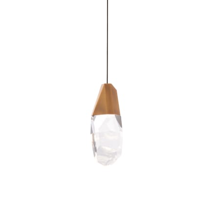 Schonbek Beyond Martini 3" Wide Single Light LED Clear Optic Crystal Mini Pendant Aged Brass
