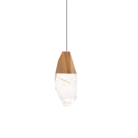 Schonbek Beyond Martini 3" Wide Single Light LED Optic Haze Crystal Mini Pendant Aged Brass