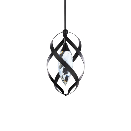 Schonbek Beyond Solan 10" Wide LED Crystal Mini Pendant with Clear Optic Crystal Black