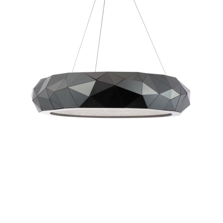 Schonbek Beyond Mosaic 31" Wide Switchable Color Temperature LED Crystal Accented Drum Pendant Black Stainless Steel