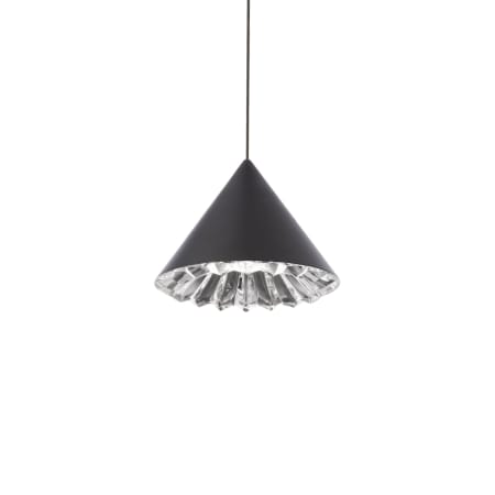 Schonbek Beyond Primrose 8" Wide LED Crystal Mini Pendant Black