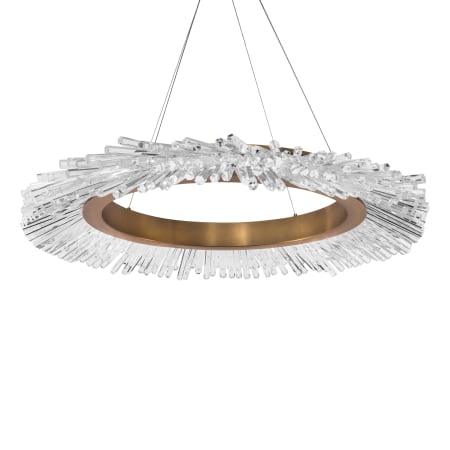 Schonbek Beyond Benediction 37" Wide LED Crystal Ring Chandelier with Clear Optic Crystal Aged Brass