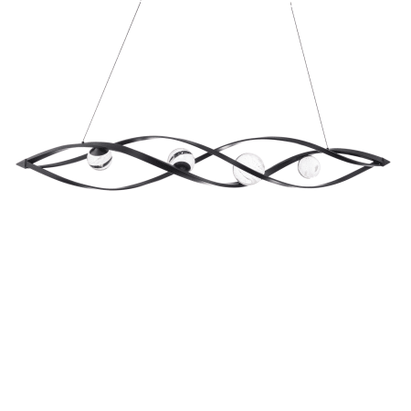 Schonbek Beyond Slipstream 57" Wide LED Crystal Linear Pendant Black