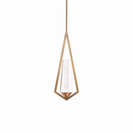 Schonbek Beyond Devotion 4" Wide LED Crystal Mini Pendant Aged Brass