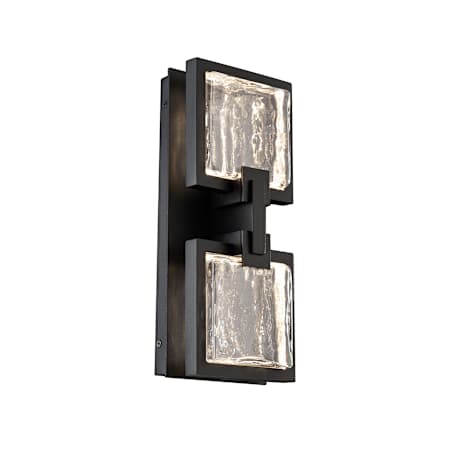 Schonbek Beyond Pop Star 12" Tall Switchable White LED Outdoor Wall Sconce with Crystal Shades Black