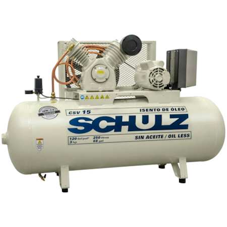 Schulz 5 HP 60 Gal 120 Max PSI Two-Stage Stationary Electric (230 Volt 3 Phase) Reciprocating Air Compressor N/A
