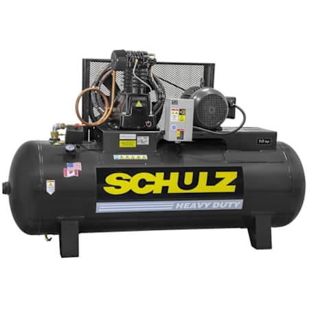 Schulz 10 HP 120 Gal 175 Max PSI L-Series Two-Stage Stationary Electric (230 Volt 3 Phase) Reciprocating Air Compressor N/A