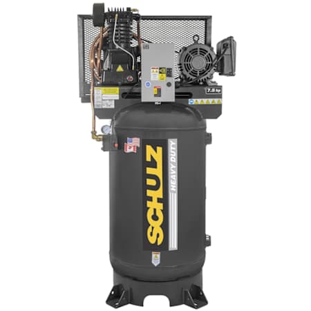 Schulz 7.5 HP 80 Gal 175 Max PSI L-Series Two-Stage Stationary Electric (230 Volt 1 Phase) Reciprocating Air Compressor N/A