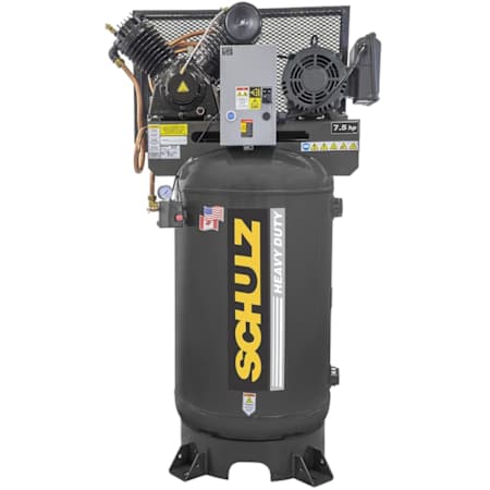 Schulz 7.5 HP 80 Gal 175 Max PSI V-Series Two-Stage Stationary Electric (230 Volt 1 Phase) Reciprocating Air Compressor with Vertical Tank N/A