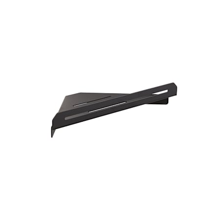 Seachrome 14-3/16" Stainless Corner Shower Shelf with Guard Rail Matte Black