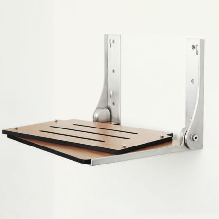 Seachrome Folding Shower Seat – Wall-Mounted, Grey Phenolic Seat, 400 Lb Capacity