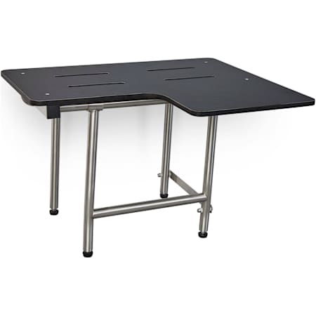 Seachrome Signature 32" Wall Mounted Reversible Shower Seat Black