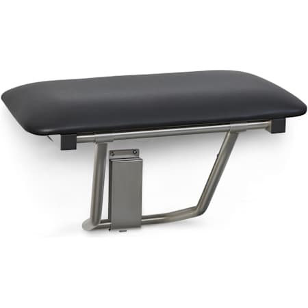 Seachrome Signature 22" Wall Mounted Folding Shower Seat with Padded Cushion Black