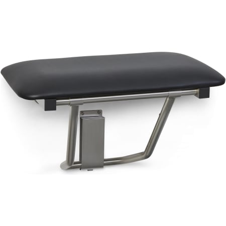 Seachrome Signature 28" Wall Mounted Folding Shower Seat with Padded Cushion Black