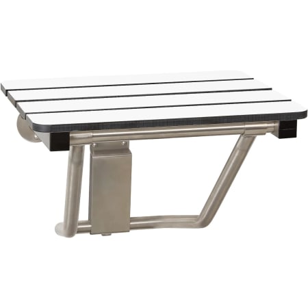 Seachrome Signature 30" x 13-1/2" Wall Mounted Phenolic Shower Seat with 3" Slats White